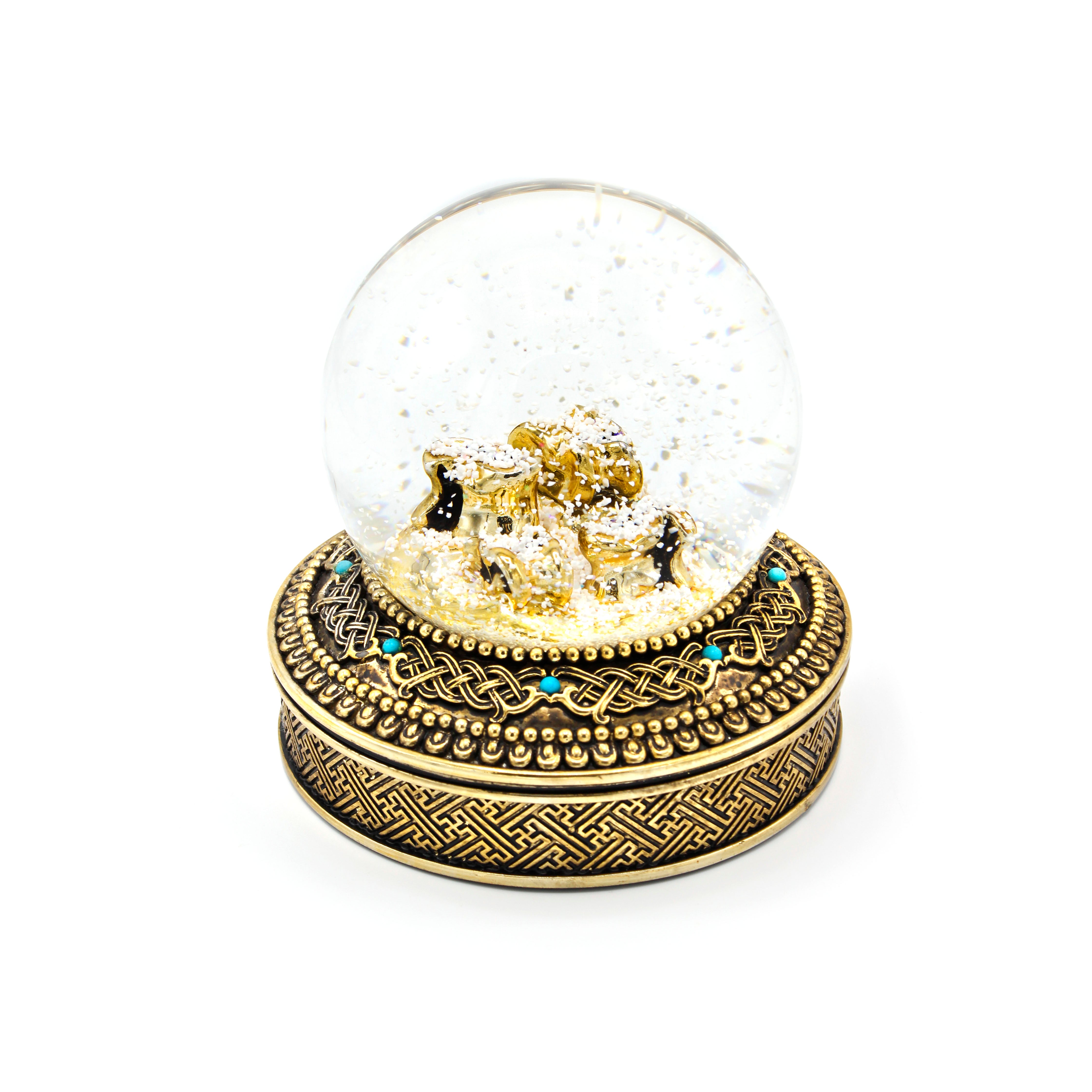 DURVUN BERKH Snow Globe, Stationary Charms, Gold