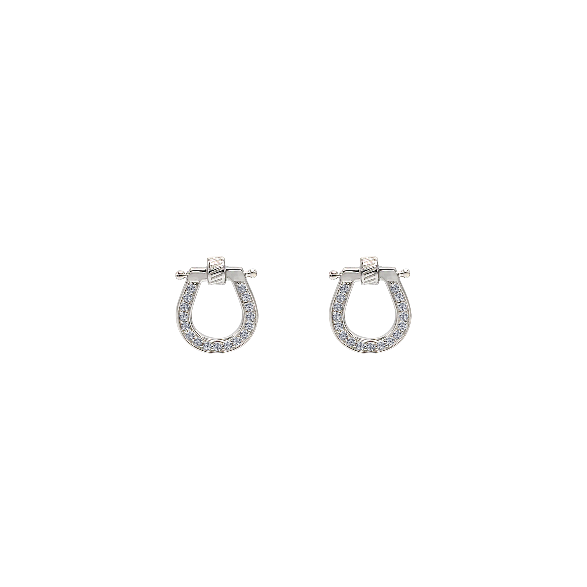 HORSESHOE Twist Stud Earrings