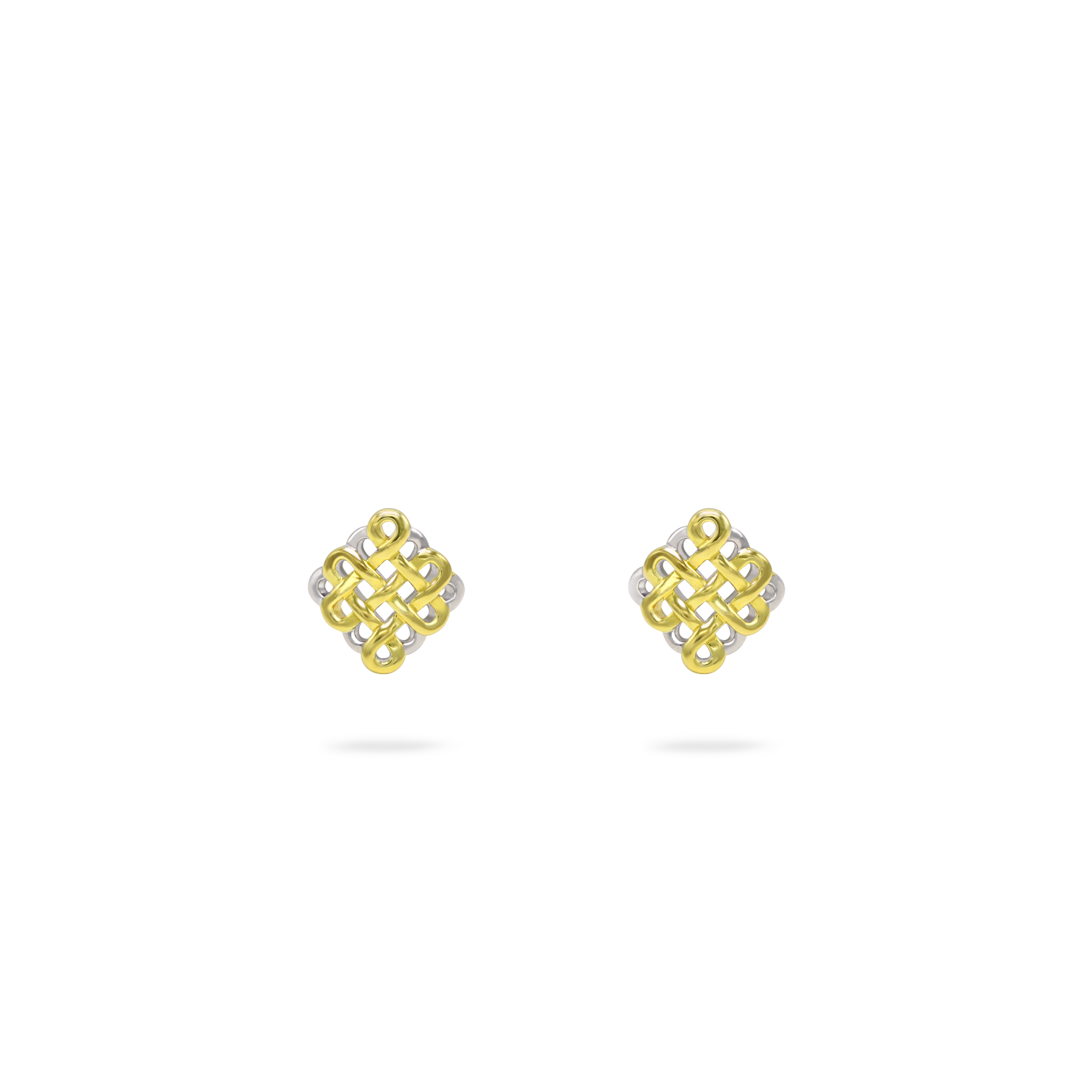 ULZII Dual Metal Stud Earrings