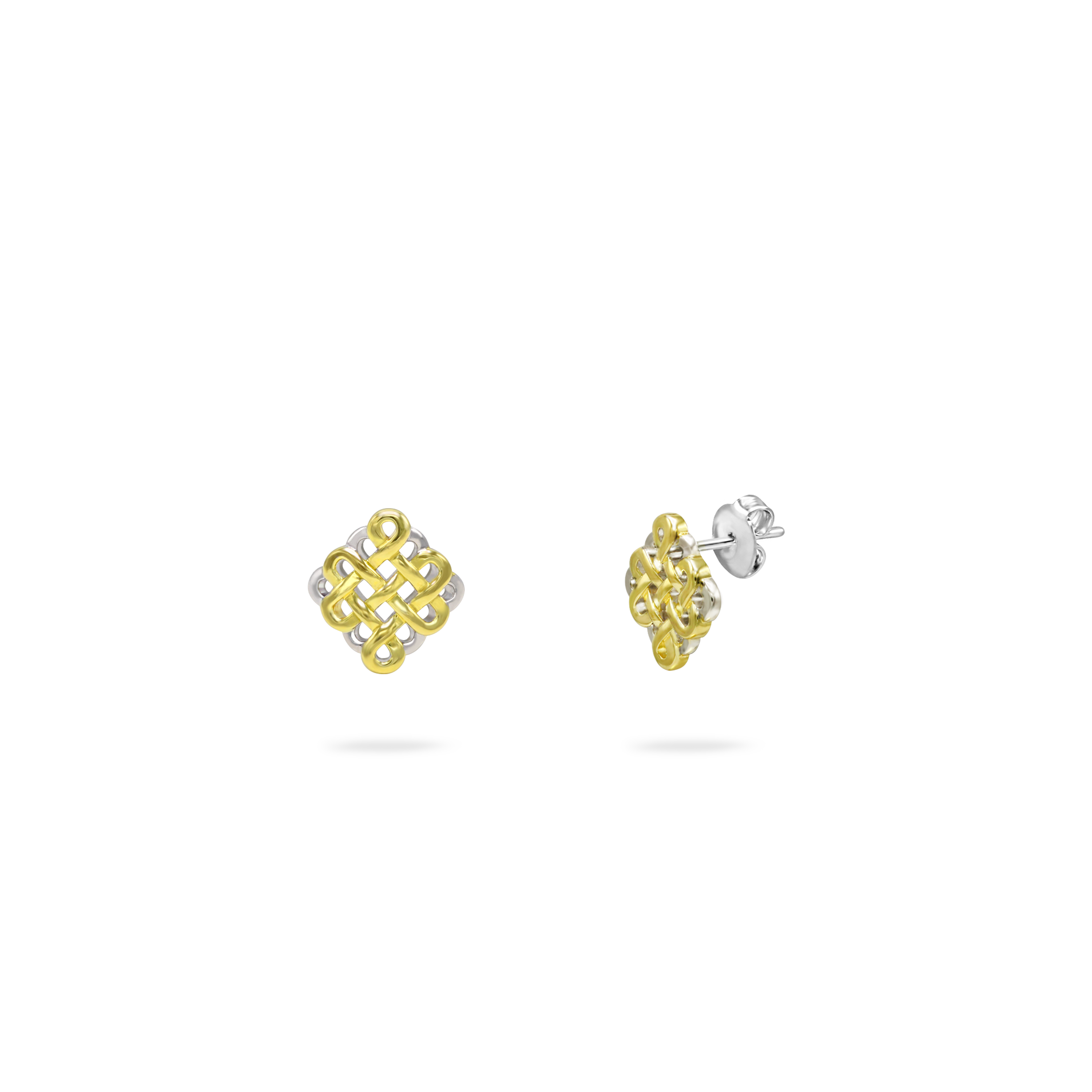 ULZII Dual Metal Stud Earrings