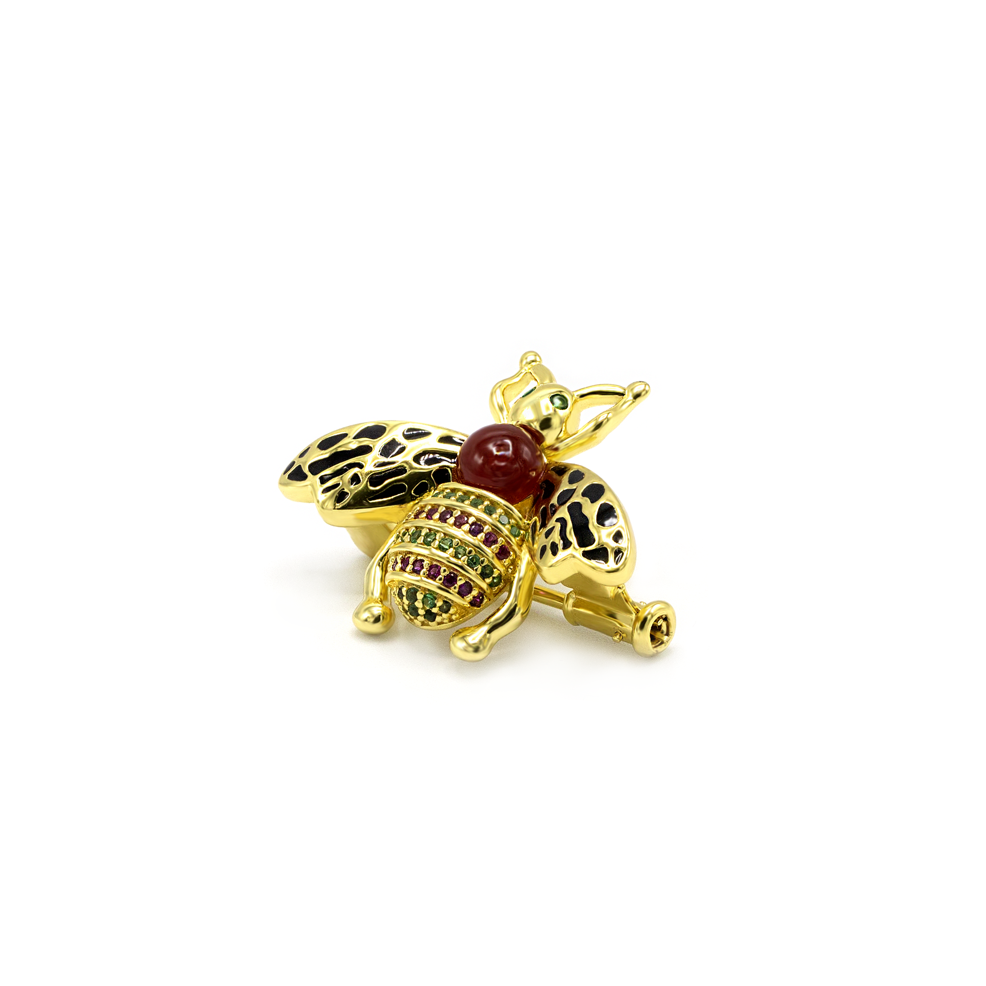 BEE Brooch, Red Onyx - BAIGAL