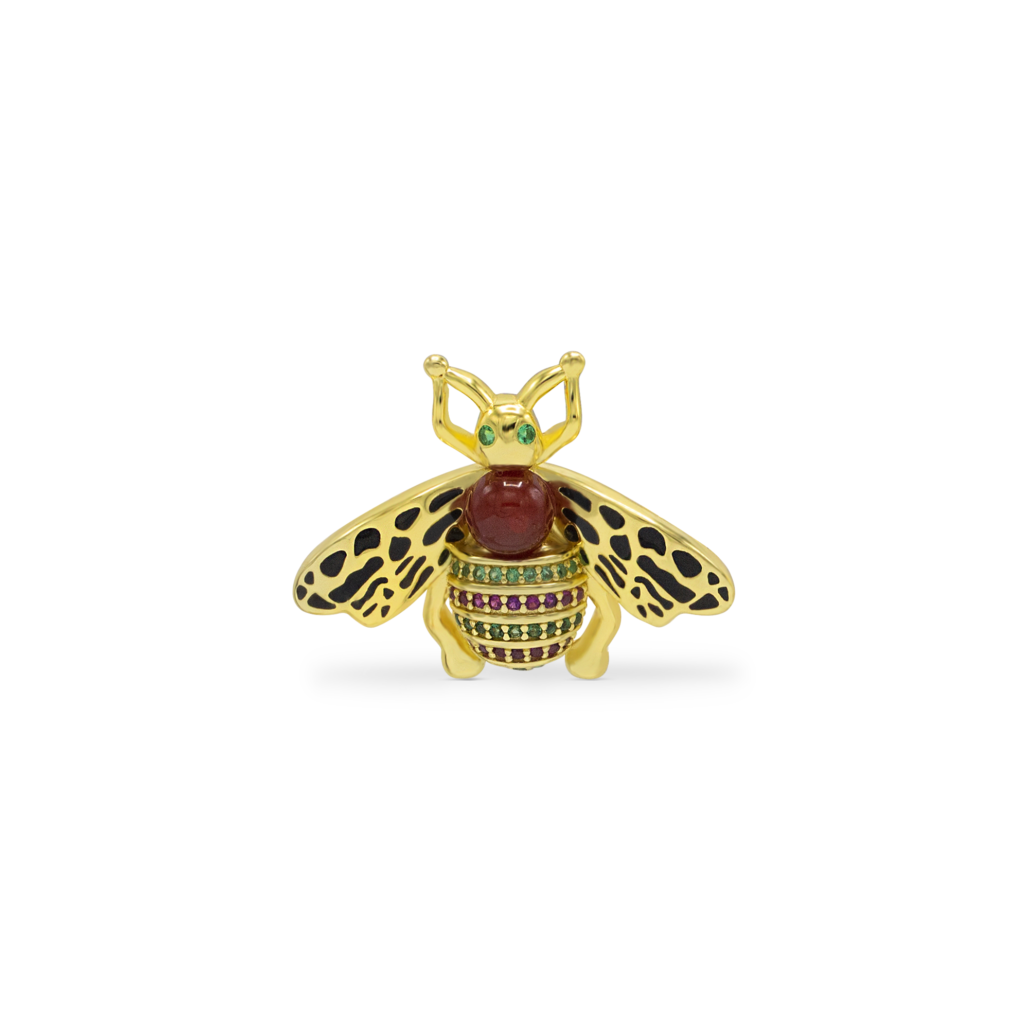 BEE Brooch, Red Onyx - BAIGAL