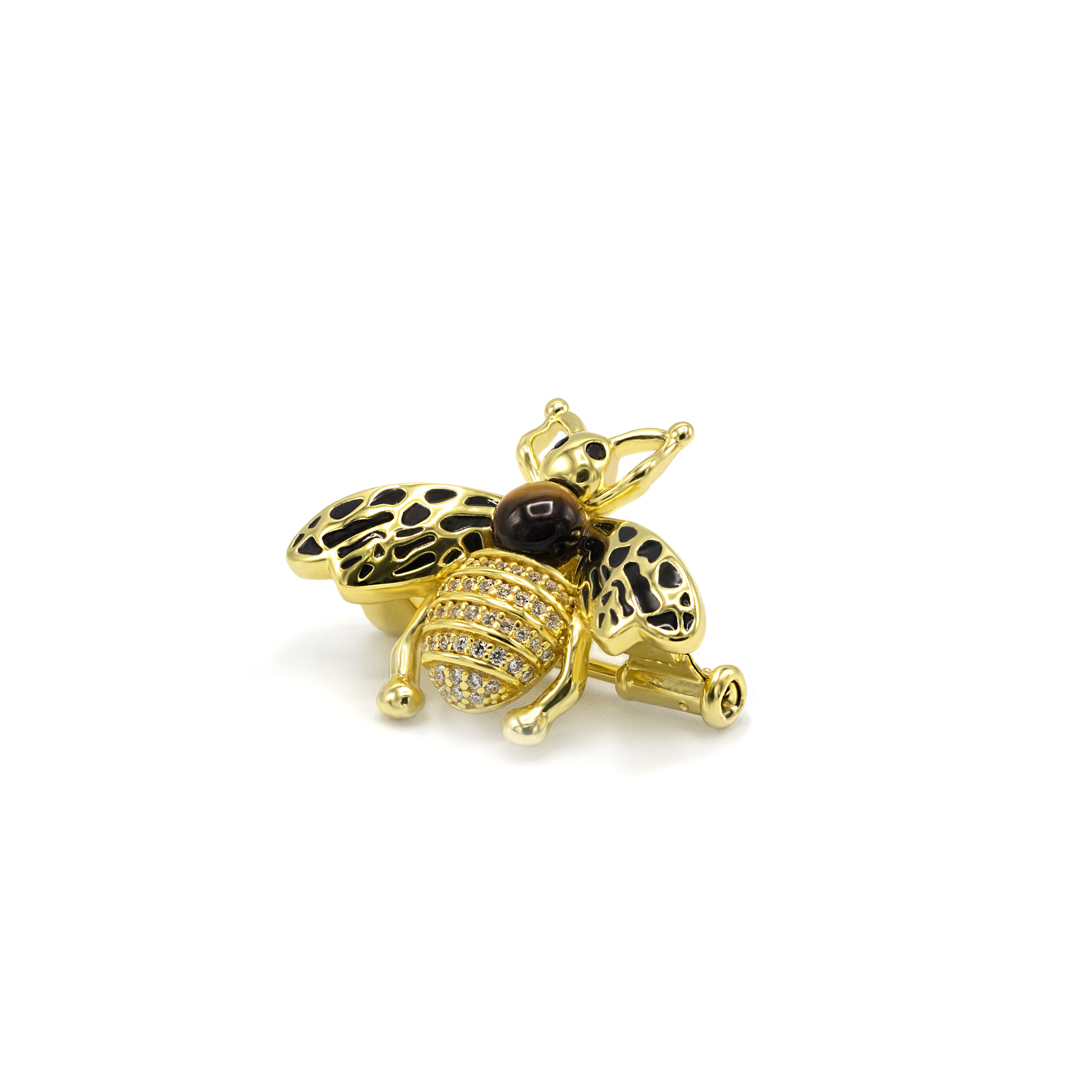 BEE Brooch, Tiger's Eye - BAIGAL